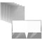Better Office Products 2 Pocket Glossy Laminated Paper Folders Portfolio Letter Size, Metallic Silver, 25PK 80193 - alternate 1